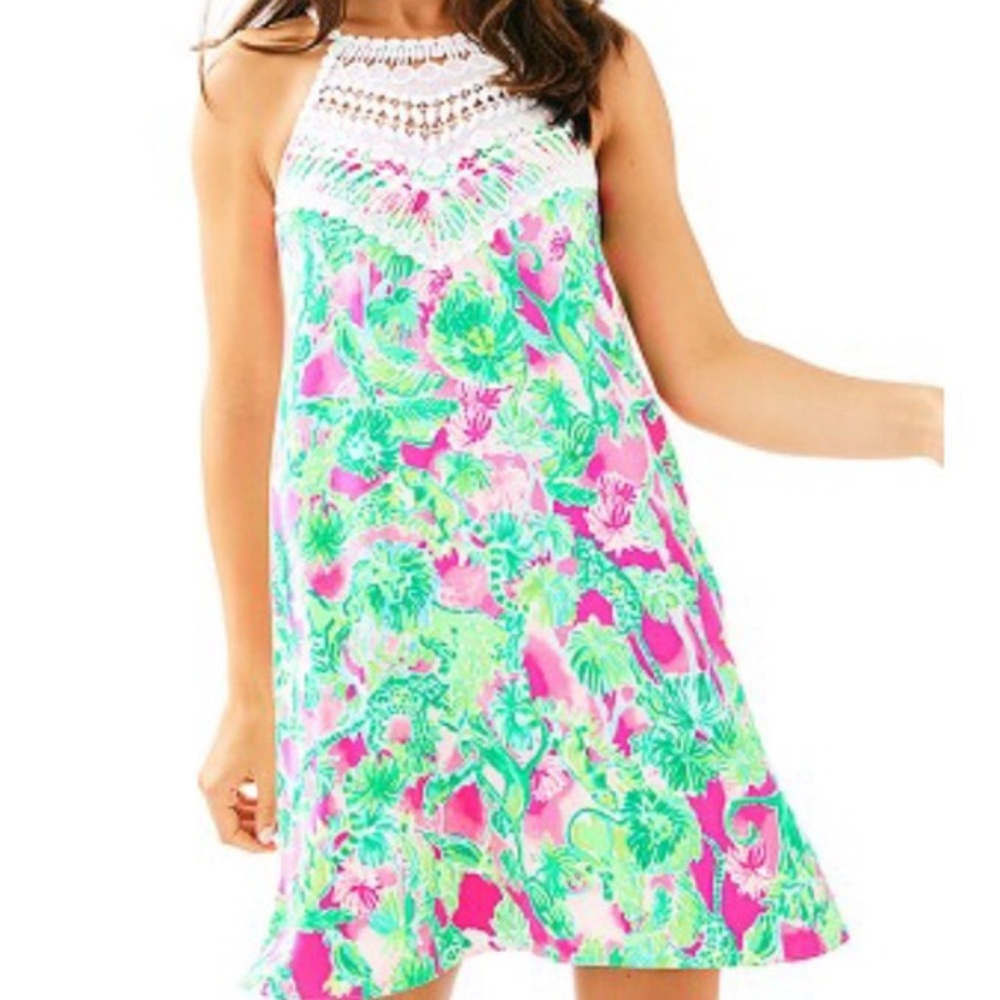 Lilly Pulitzer Catty Shack Soft Pearl Shift NWT 16